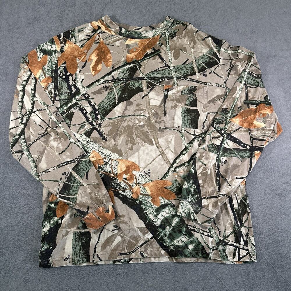 Y2K Outfitters Ridge Fusion 3-D Camo Long Sleeve Pocket T-Shirt Mens Size Large
